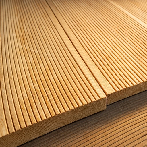 Доска террасная лиственница вельвет 34*90*5000, сорт АВ (0,45м2)